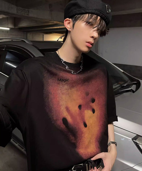 ブラーアートプリントTシャツ / 15860