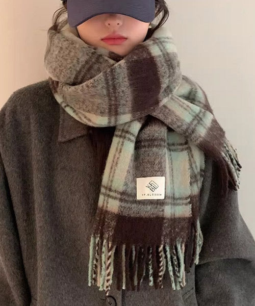 チェック柄ボリュームマフラー / 15260