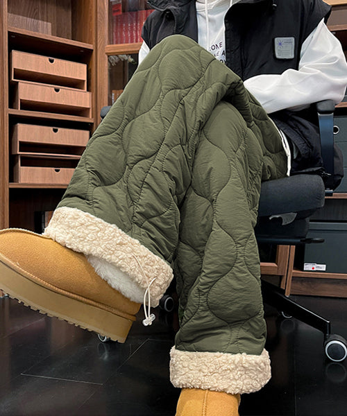 裾ボアキルティングイージーパンツ / 15242