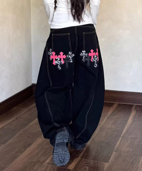 クロスパッチカーブデニムパンツ / 15668