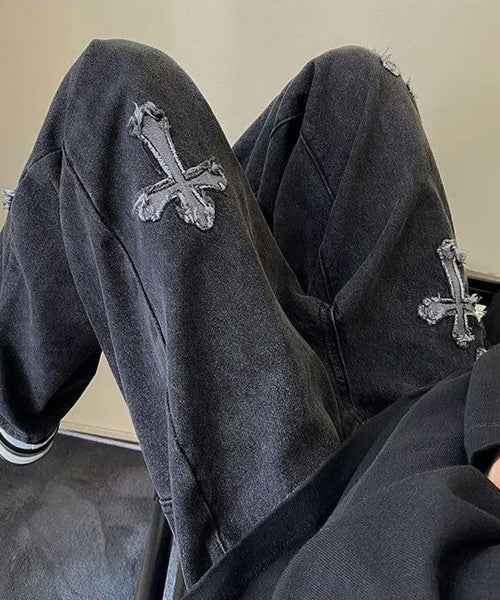 クロスパッチデニムパンツ / 15848