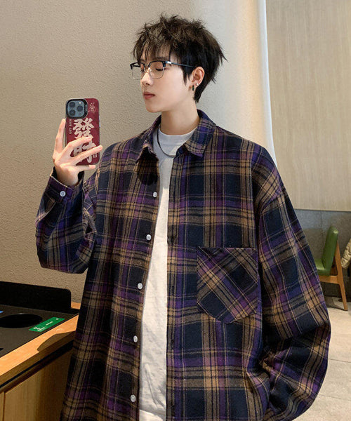 オーバーサイズチェック柄シャツ / 15200