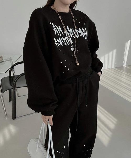 ショート丈ロゴプルオーバーセットアップ / 15132