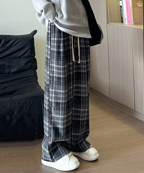 ルーズシルエットチェック柄イージーパンツ/14235