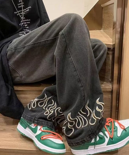 フレイム刺繍デニムパンツ / 15912