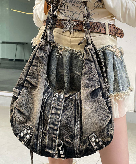 デニムスタッズショルダーバッグ / 14792