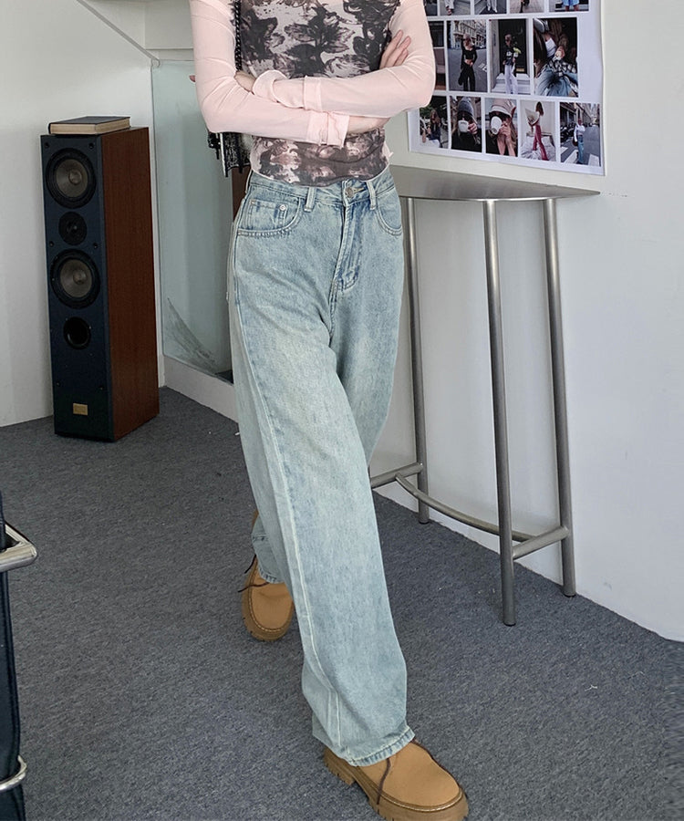 スタービジュー付きワイドデニムパンツ / 15005