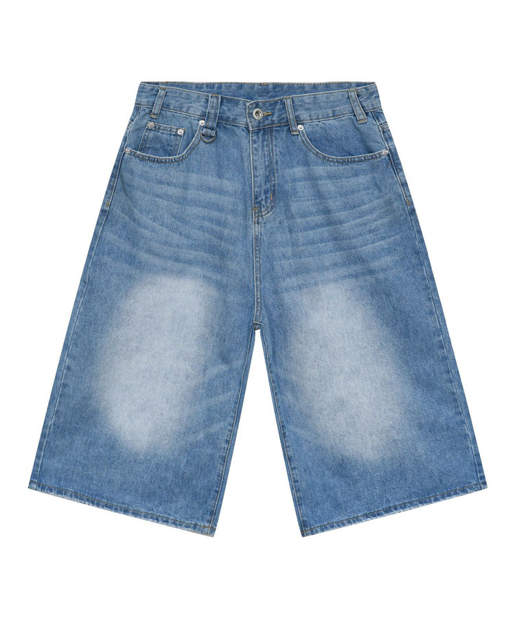 Dカン付きワイドデニムハーフパンツ/13554