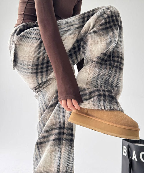 チェック柄イージーパンツ / 15424