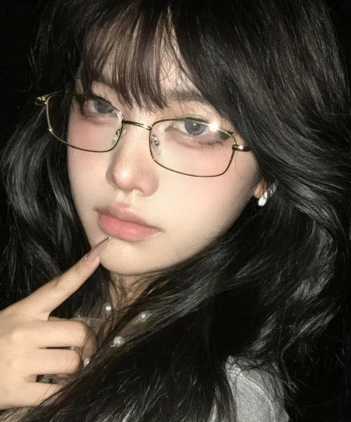 スクエア型メタルフレームメガネ / 15093