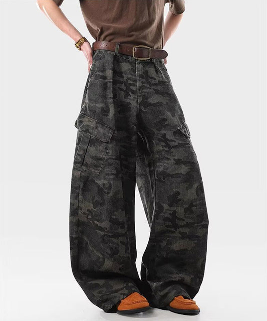 カモフラージュ柄カーブカーゴパンツ / 15080