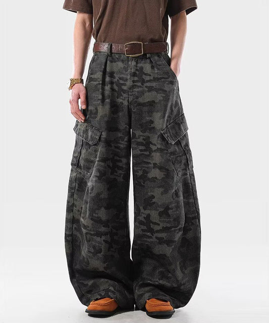 カモフラージュ柄カーブカーゴパンツ / 15080