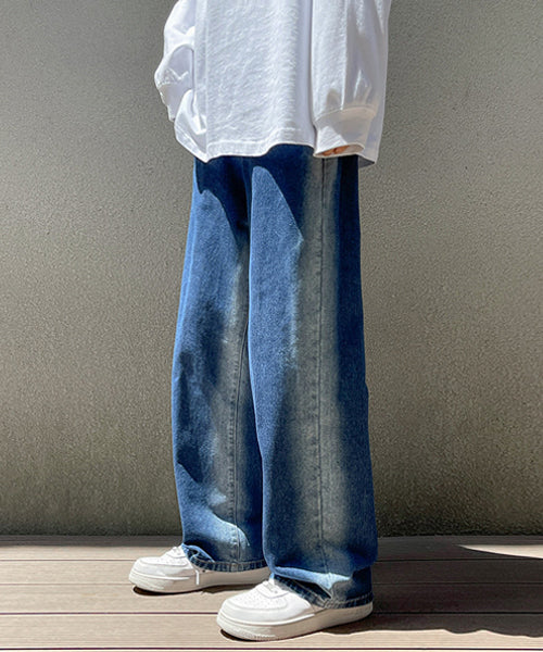 ブリーチ加工デニムパンツ/12570