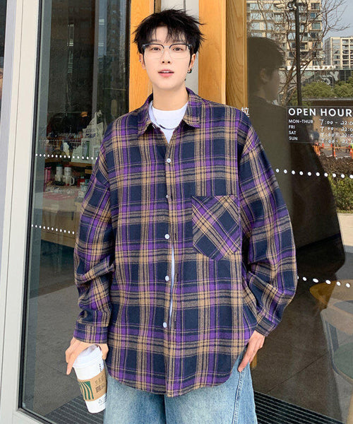 オーバーサイズチェック柄シャツ / 15200