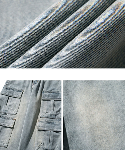 マルチポケットデニムカーゴパンツ/13553