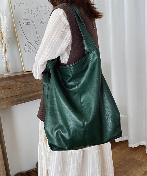 PUレザービッグショルダーバッグ / 15130