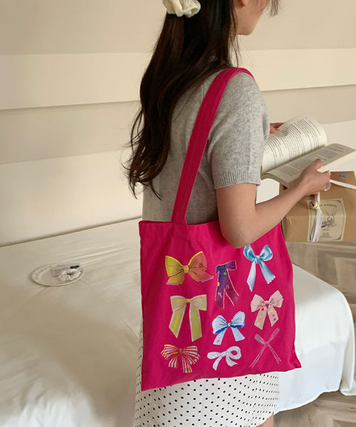 リボンプリントトートバッグ / 15748
