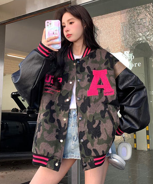 カモフラージュ柄スタジャン / 15518