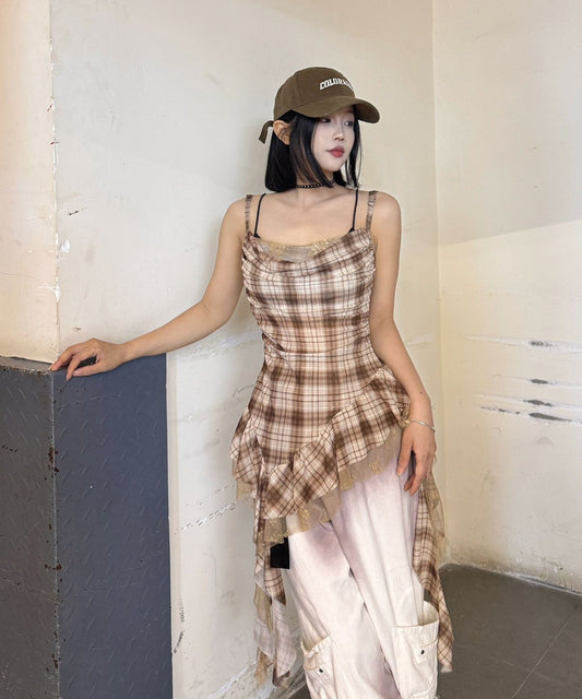 フリルチェック柄キャミソール / 14741