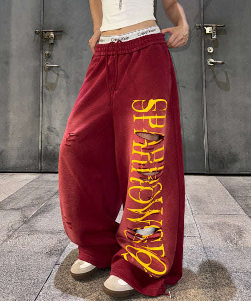 ダメージ加工スウェットパンツ / 15516