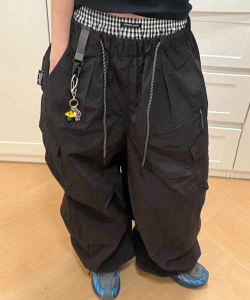 カラビナ付きワイドカーゴパンツ / 14975