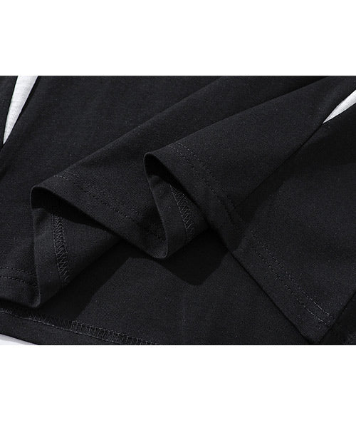 ゲームシャツ風プリント切替Tシャツ / 15841