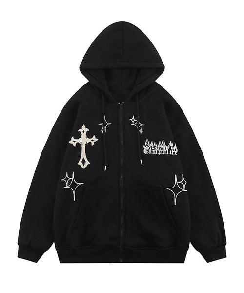 サガラ刺繍パーカー/14084