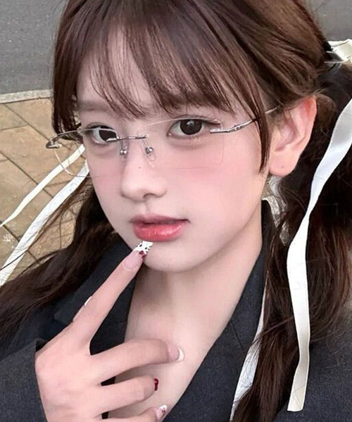 スクエアリムレスメガネ / 15096