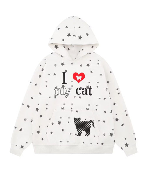 I LOVE MY CATスウェットパーカー / 15328