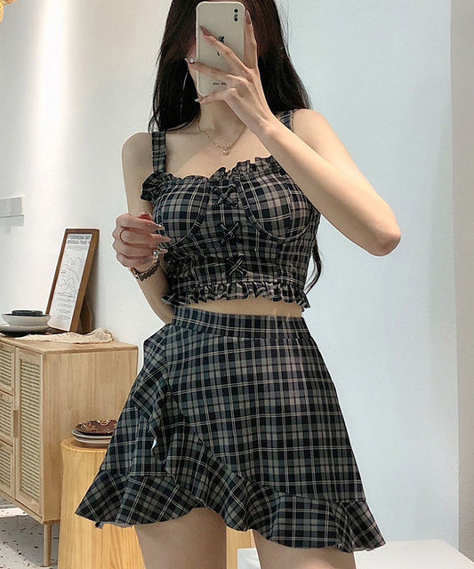 チェック柄フリルスカート水着 / 14904