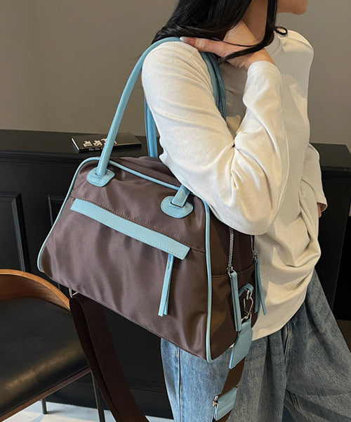 パイピングダブルジップボストンバッグ / 15181