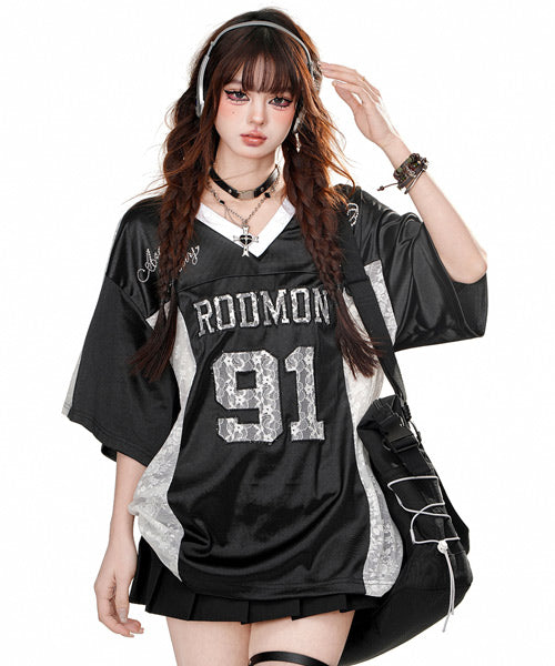 レース切替ゲームシャツ / 14938