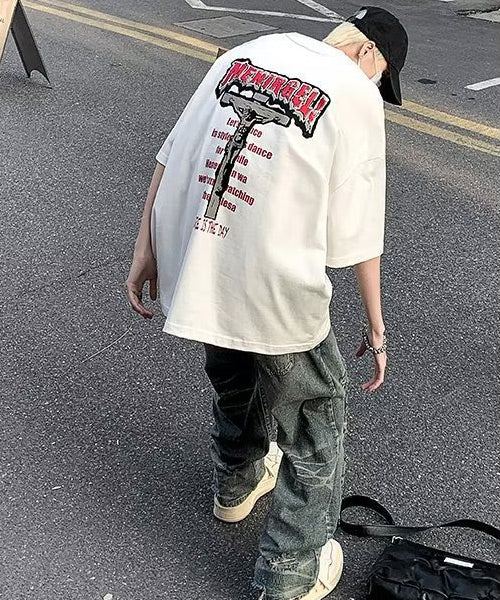 クロスバックプリントTシャツ / 14444