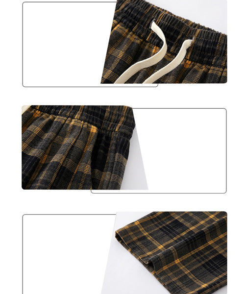 ルーズシルエットチェック柄イージーパンツ/14235