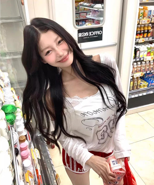 ラインストーンロゴロンT / 14996
