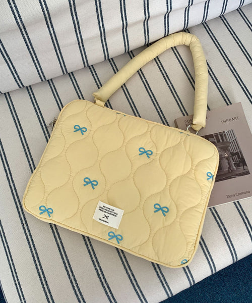 リボン刺繍PCバッグ タブレットケース / 15835