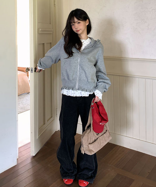 フリルジップパーカー / 15559