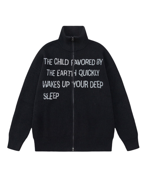 レタリングロゴドライバーズニット / 15226