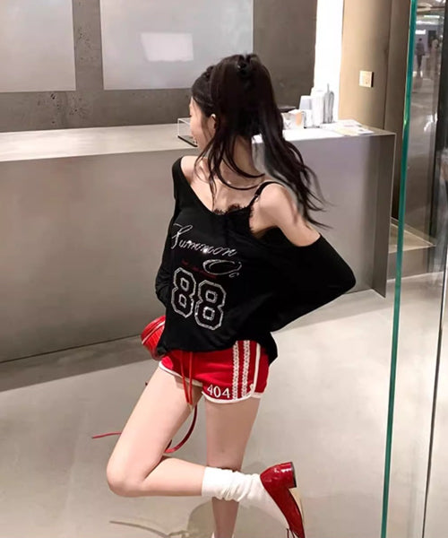 ラインストーンロゴロンT / 14996
