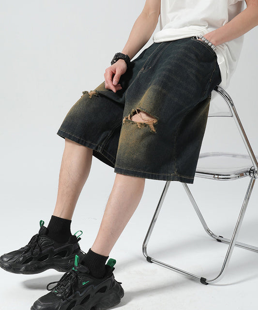 ダメージ加工デニムショートパンツ / 14608