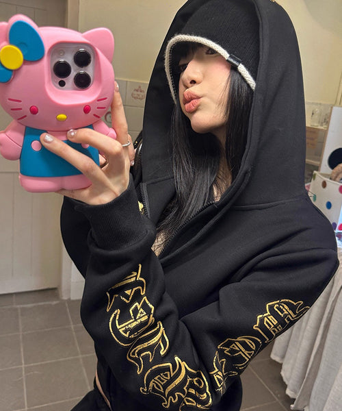 バックプリントスウェットジップパーカー / 15331