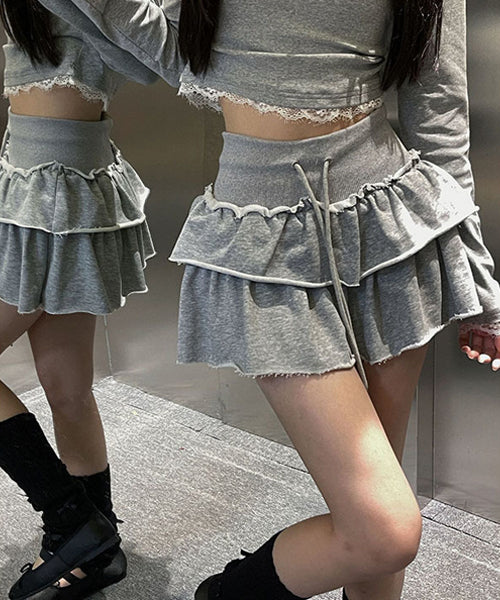 スウェットティアードミニスカート / 14752