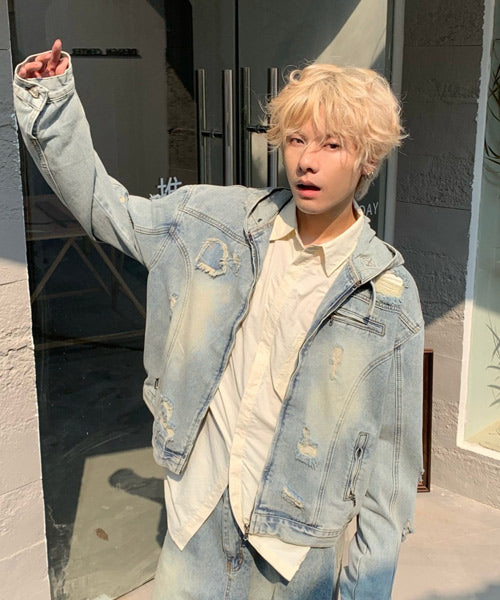 フード付きデニムブルゾン / 15270