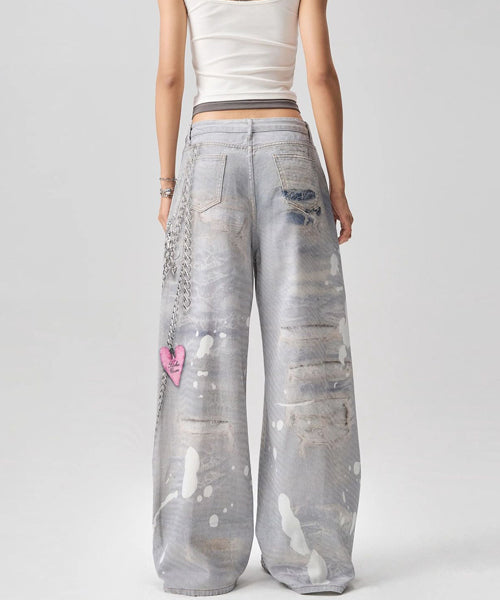 チェーンプリントデニムパンツ / 15548