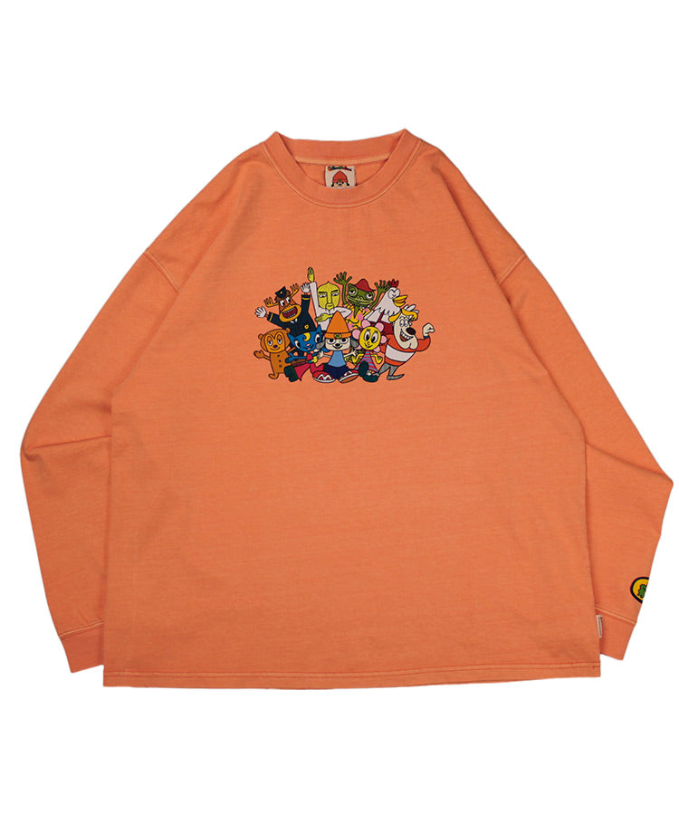 パラッパオールスタープリントピグメント加工ロンTEE/13967