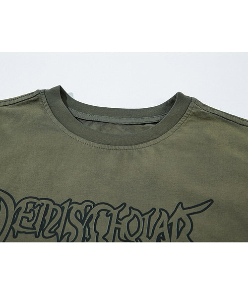ダメージ加工ロゴプリントTシャツ / 14567