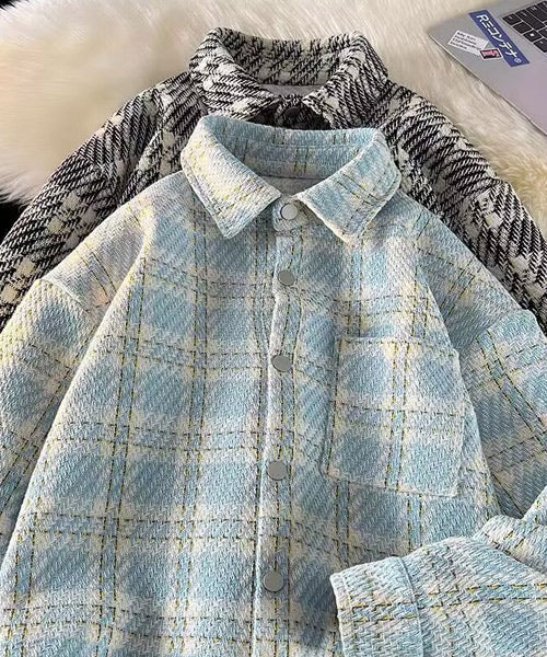 チェック柄ツイードライクシャツジャケット / 15502