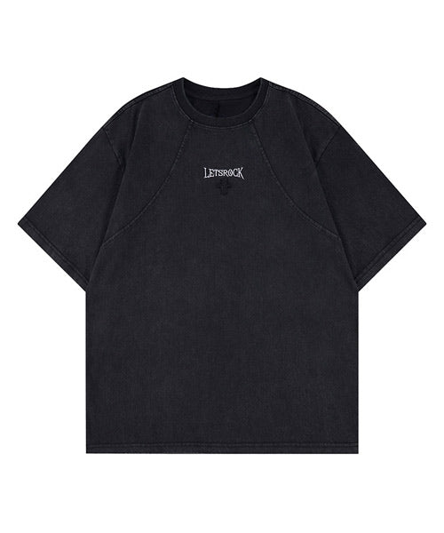 クロス刺繍ロゴユーズド加工Tシャツ / 15809