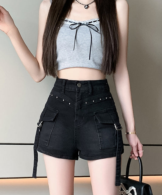 スタッズデニムショートパンツ / 14877