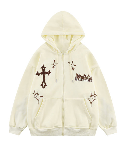 サガラ刺繍パーカー/14084